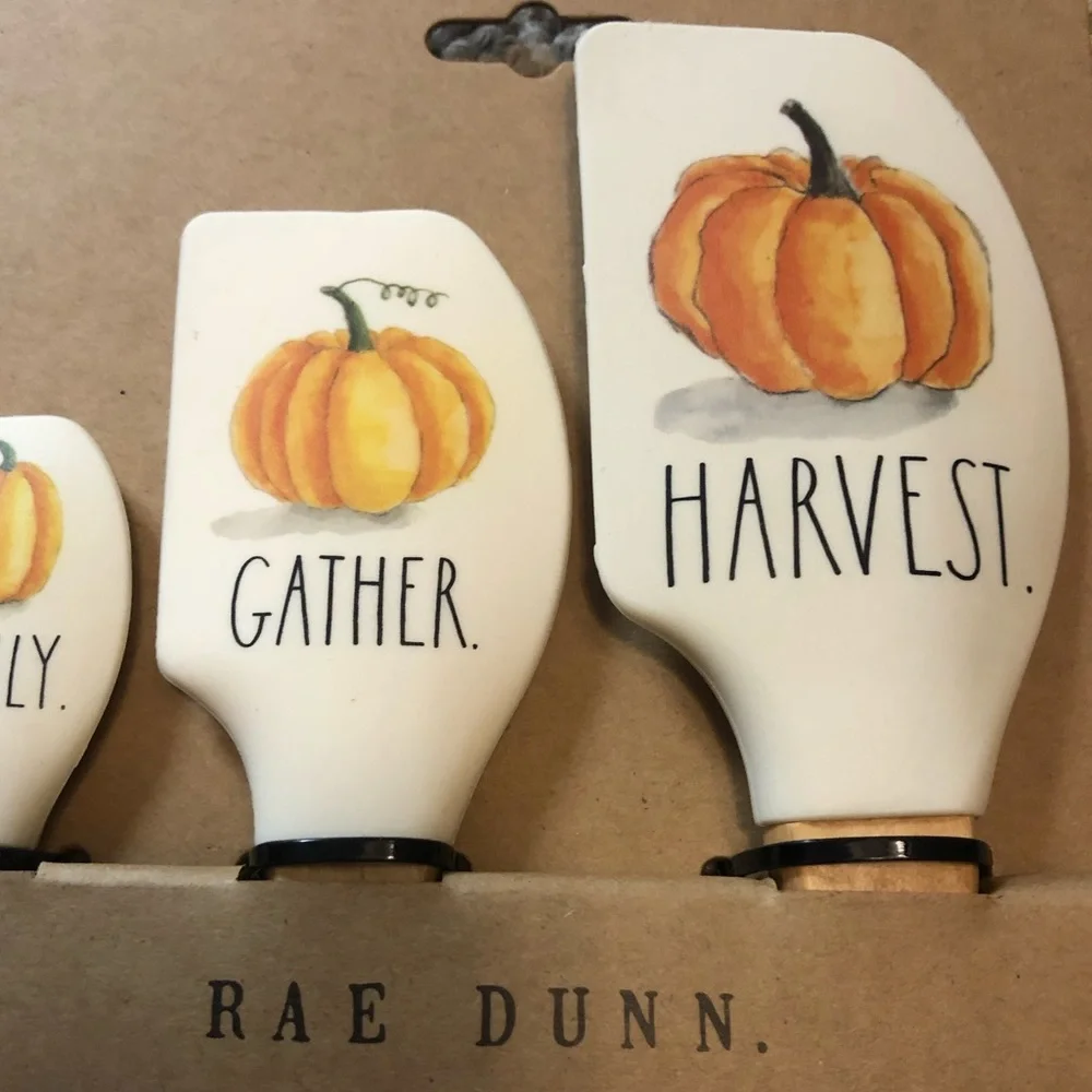 🆕 Rae Dunn Fall Pumpkin Spatula Set Of 3